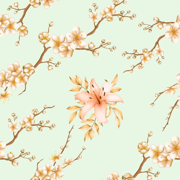 beautiful seamless pattern flowers