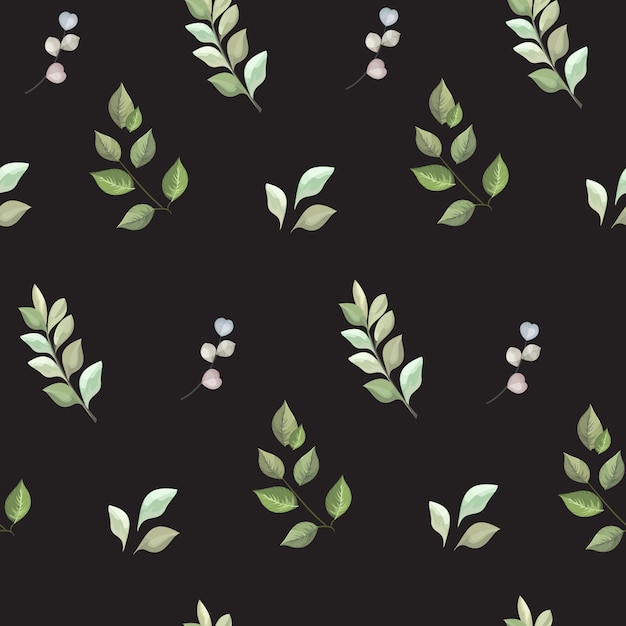 beautiful seamless pattern leaves vector