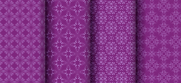 Beautiful seamless wallpaper on purple background