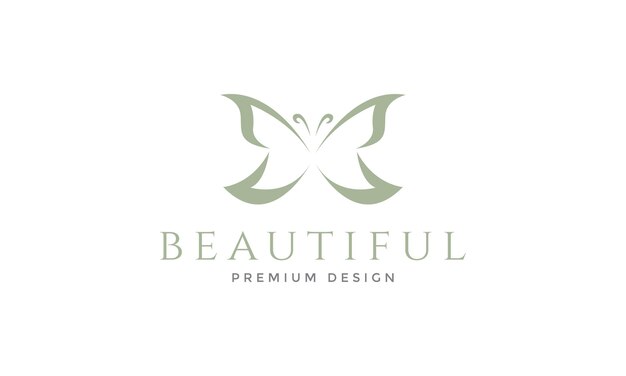 Beautiful shape butterfly logo vector icon illustration design