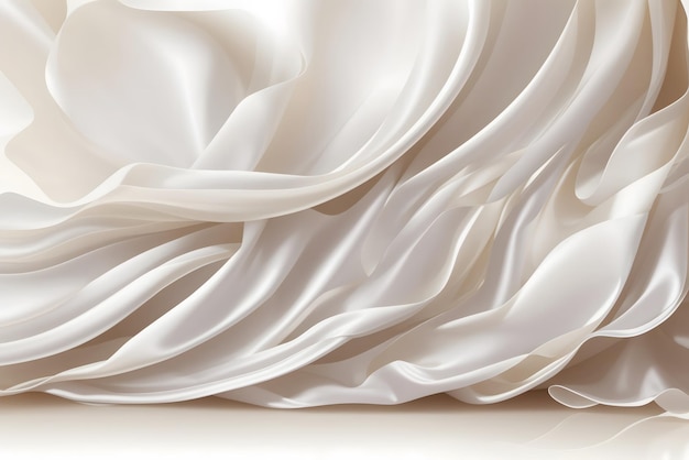 Vector beautiful smooth elegant wavy white satin silk luxury cloth fabric texture abstract background