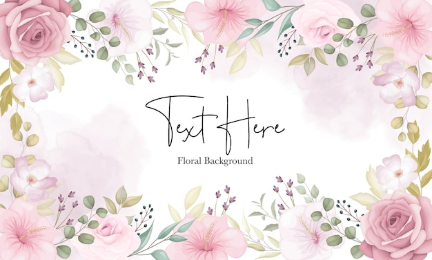 Beautiful soft floral background with dusty pink flowers