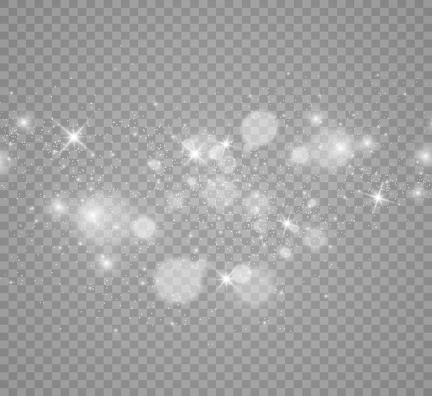 Beautiful sparks shine with special light Vector sparkles on a transparent background Christmas