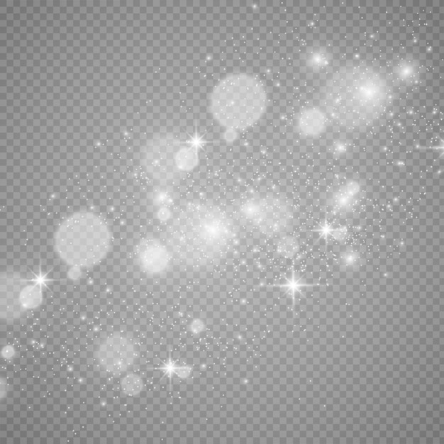 Beautiful sparks shine with special light Vector sparkles on a transparent background