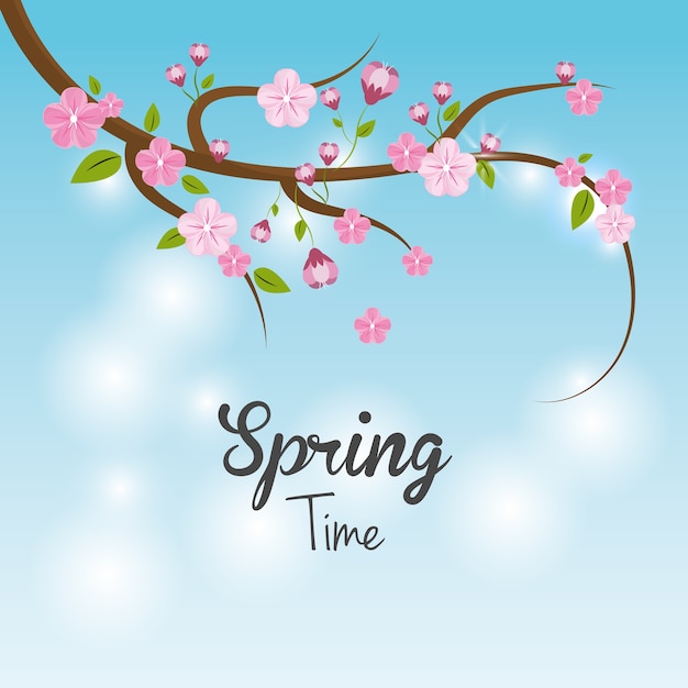 beautiful spring tree icon