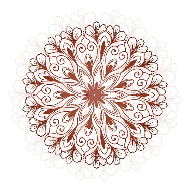 Vector beautiful style ornament mandala on white background