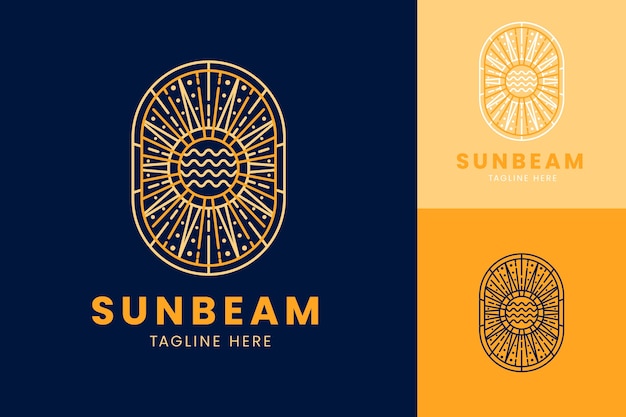 Beautiful  sun logo template design