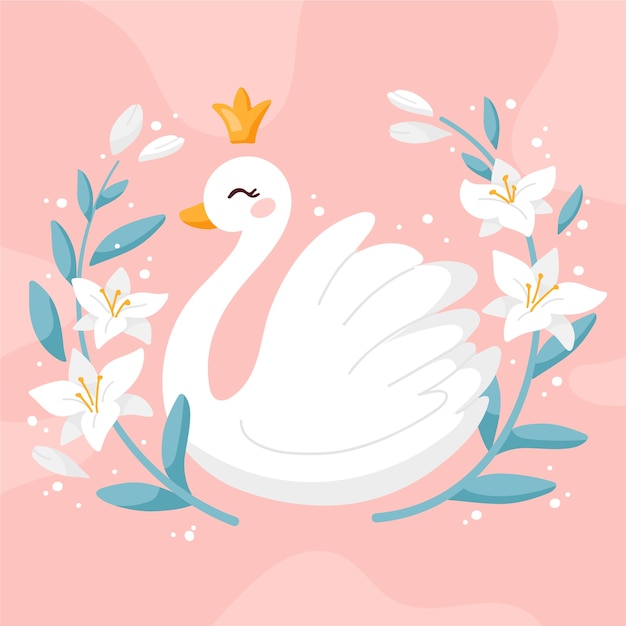 Beautiful swan princess concept