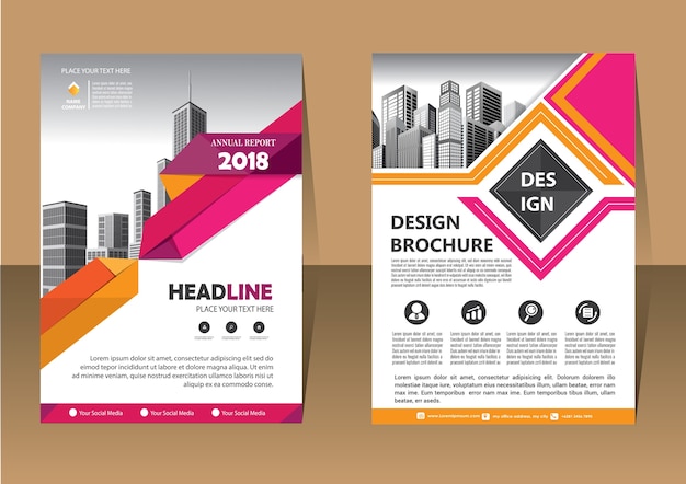 beautiful template brochure layout annual report flyer 