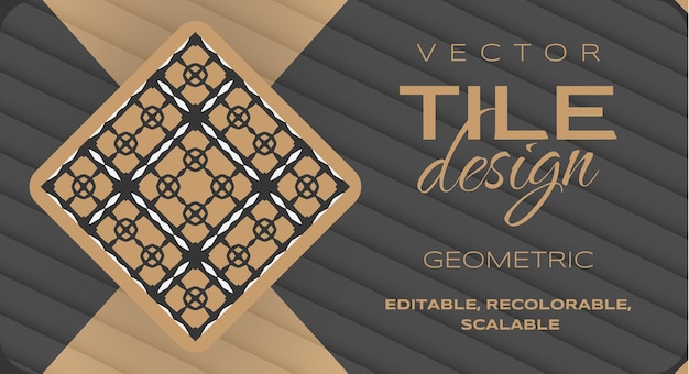 Vector beautiful tile design