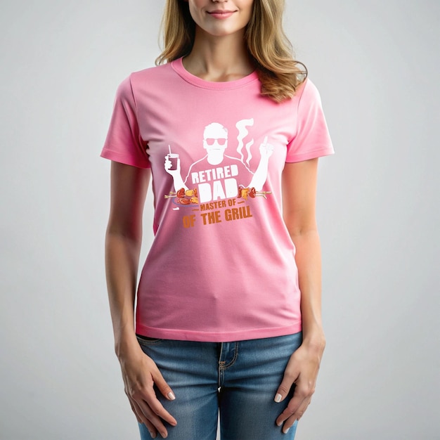 Vector beautiful tshirt design with pink color