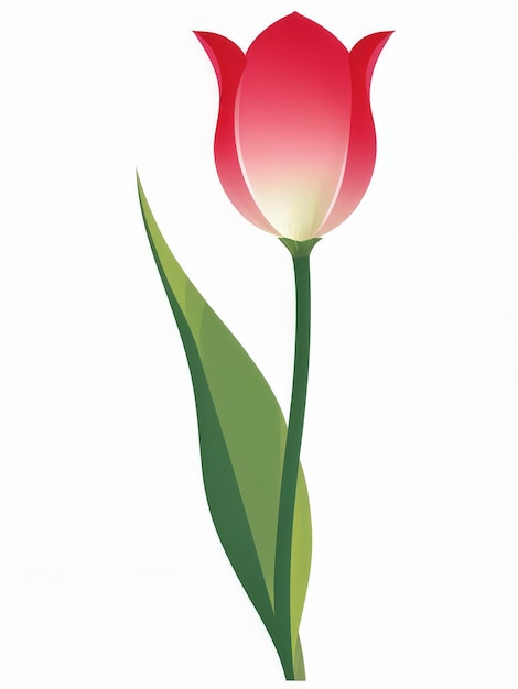 beautiful tulip flower icon flat illustration of red vector icon for any design beautiful desi