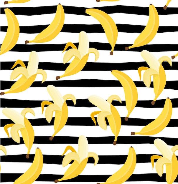 Beautiful vector seamless texture in bananas. For printing, for wallpaper, web pages backgrounds, surface textures, textiles. EPS