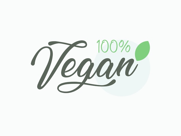 Beautiful vegan minimal logo