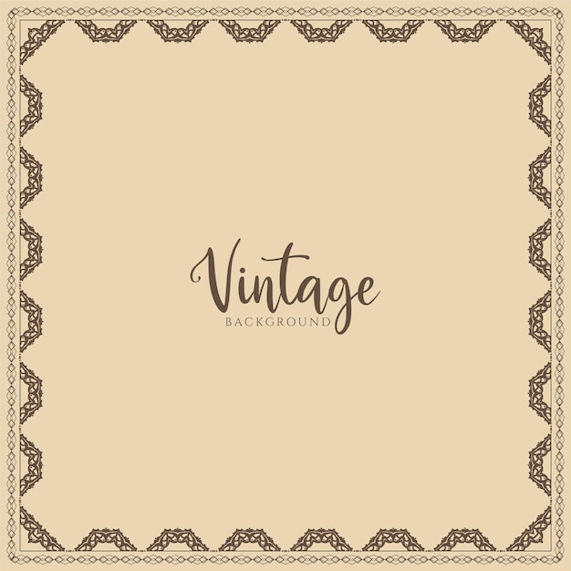 Beautiful Vintage frame ethnic background design