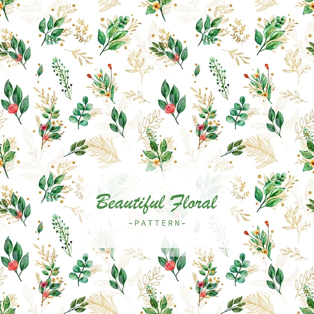 Beautiful watercolor art floral seamless pattern background