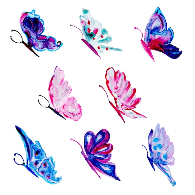 Beautiful Watercolor Butterflies Collection