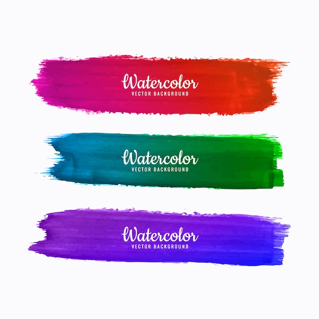 Beautiful watercolor colorful strokes background