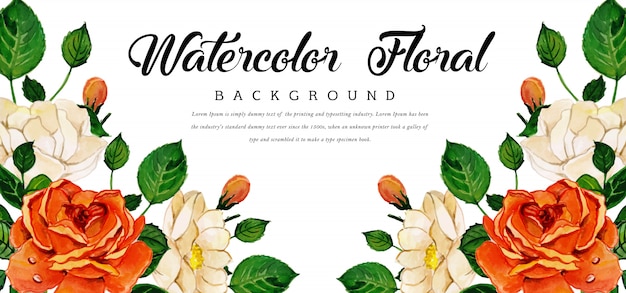 Beautiful Watercolor Floral Background