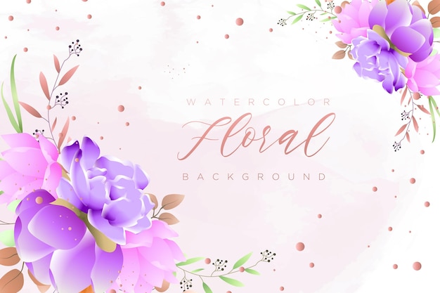 Beautiful Watercolor Floral Background