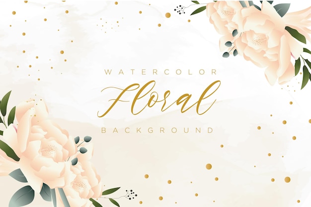 Beautiful Watercolor Floral Background