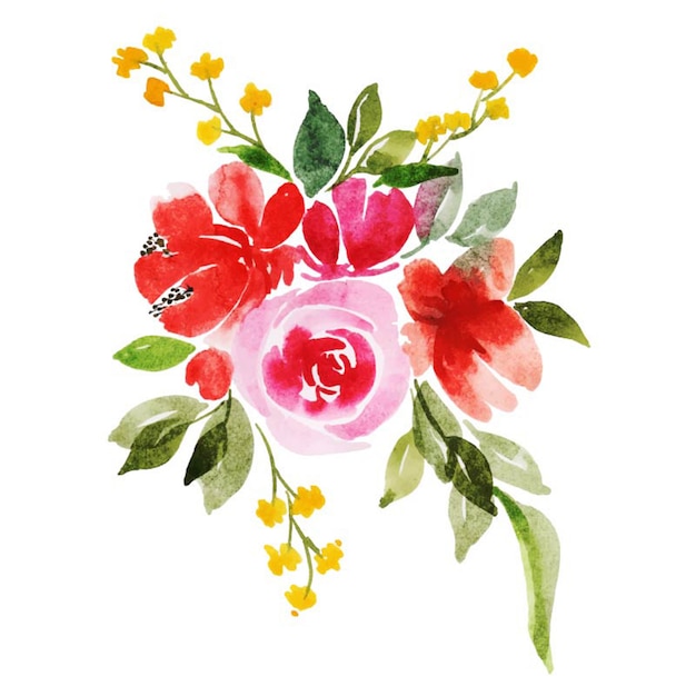 Beautiful Watercolor Floral Element