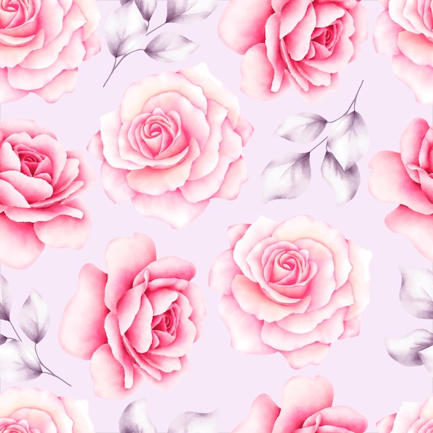 Beautiful watercolor floral seamless pattern