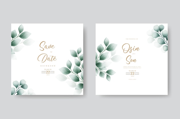 beautiful watercolor floral wedding card template