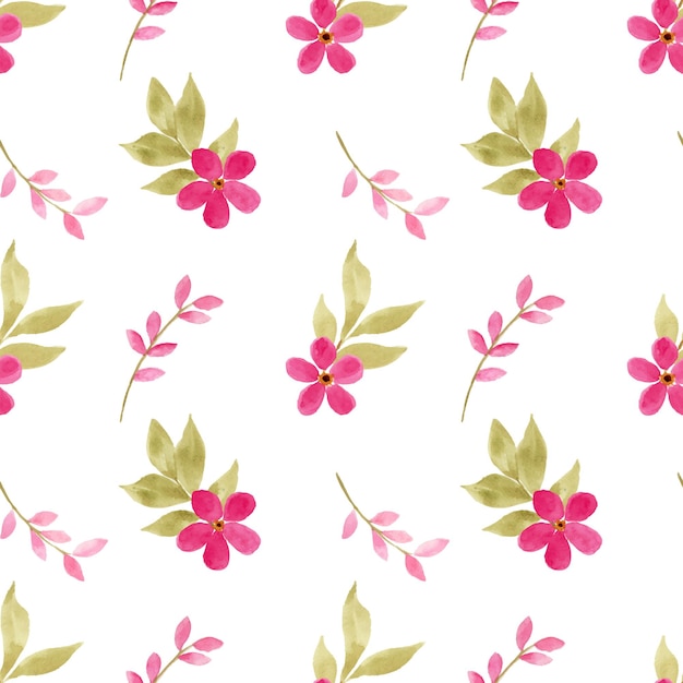 Beautiful watercolor flowers as seamless pattern.