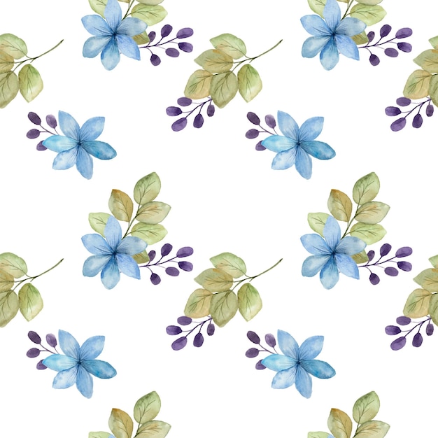 Beautiful watercolor flowers as seamless pattern.