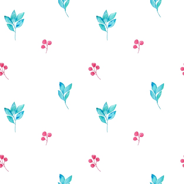 Beautiful watercolor leaves as seamless pattern