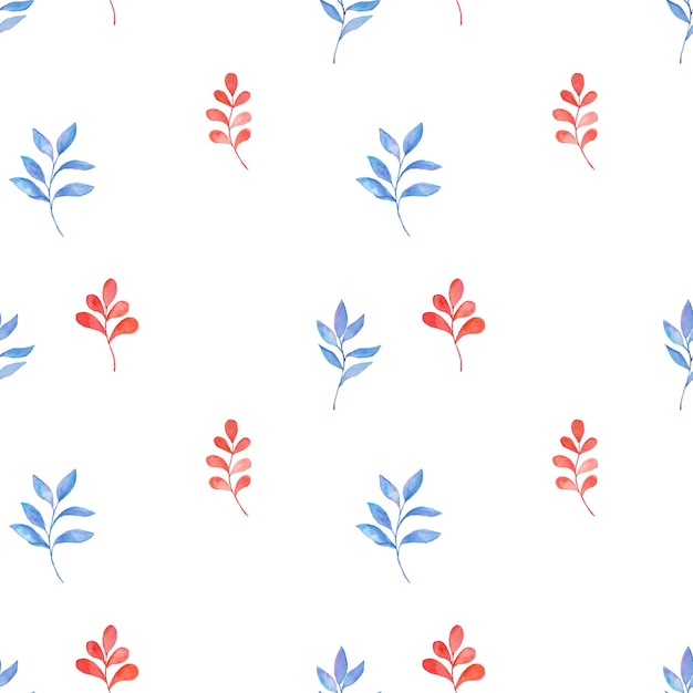 Beautiful watercolor leaves as seamless pattern