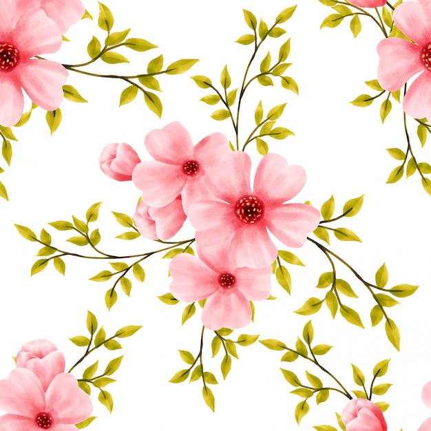 beautiful watercolor pattern floral blossom flower