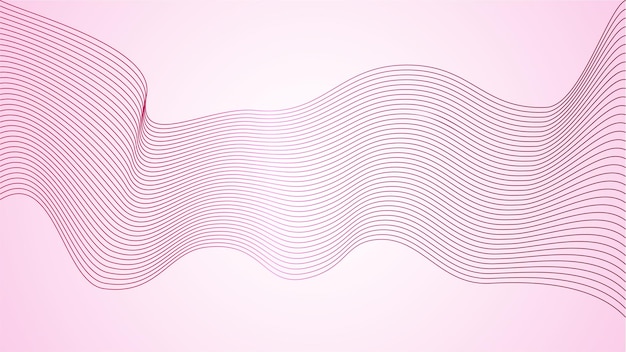 Beautiful Wavy Ribbon Abstract Wave Line Background Design Template