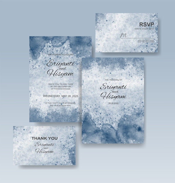 Beautiful wedding card watercolor background with splash