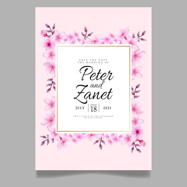 beautiful wedding event invitation template