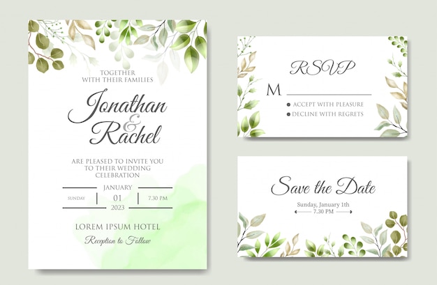 Beautiful Wedding Invitation Card Design Template