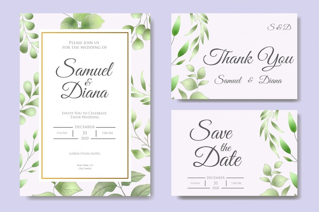 Beautiful Wedding Invitation Card Template