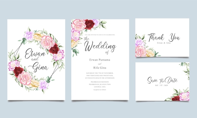 beautiful wedding invitation card 