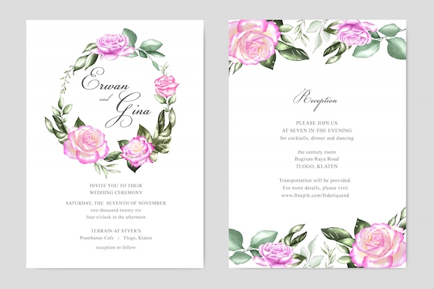 beautiful wedding invitation card 