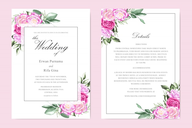 beautiful wedding invitation card 