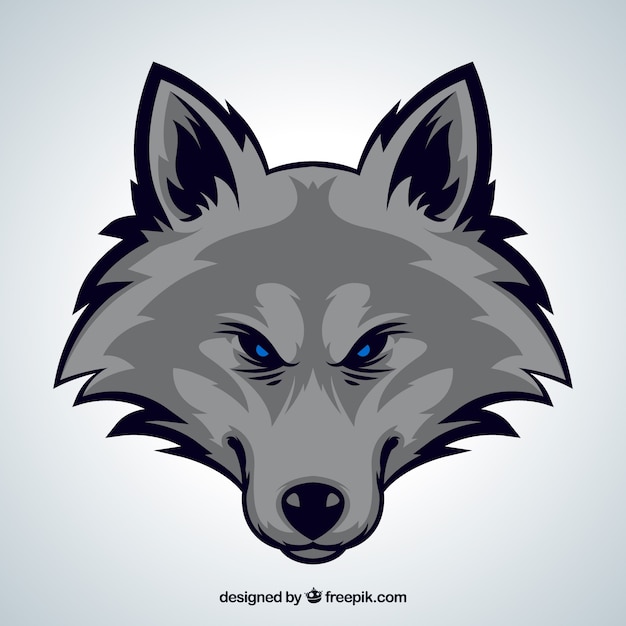 Beautiful wolf head background