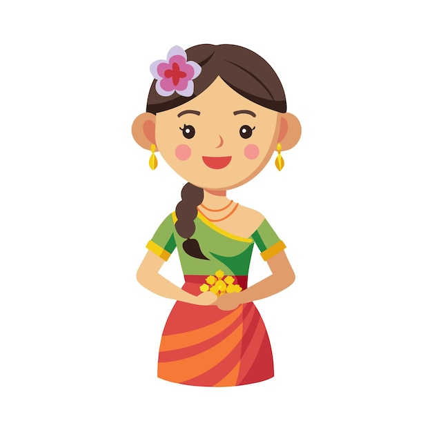 Vector beautiful woman character vector illustration