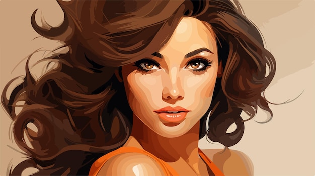 Beautiful Woman Portrait Illustration