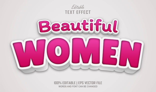 Beautiful Women Editable Text Effect Style