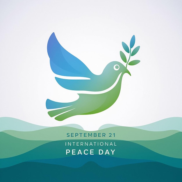 Vector a beautifully designed digital illustration promoting international peace day