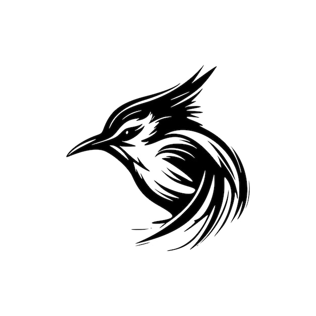 Beautifully designed logo with a bird Good for typography