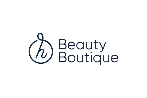 Beauty boutique logo with letter h