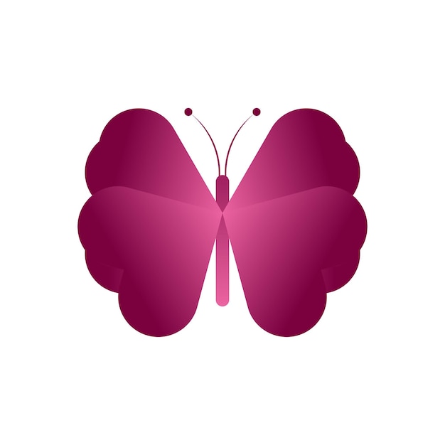 Beauty butterfly Logo design vector illustration