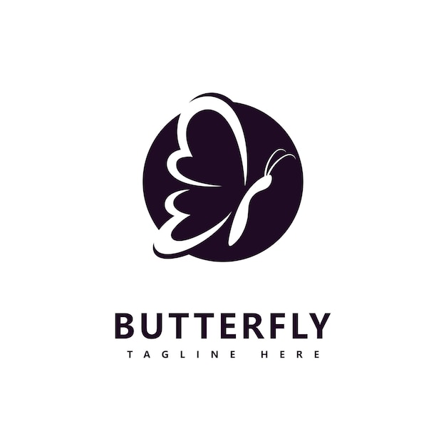 Beauty butterfly logo  symbol vector template